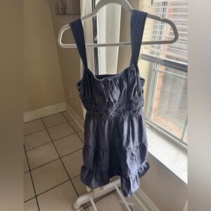 Sunday Best Navy Smocked Strap One-Piece